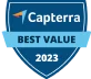 Capterra Best value award 2023