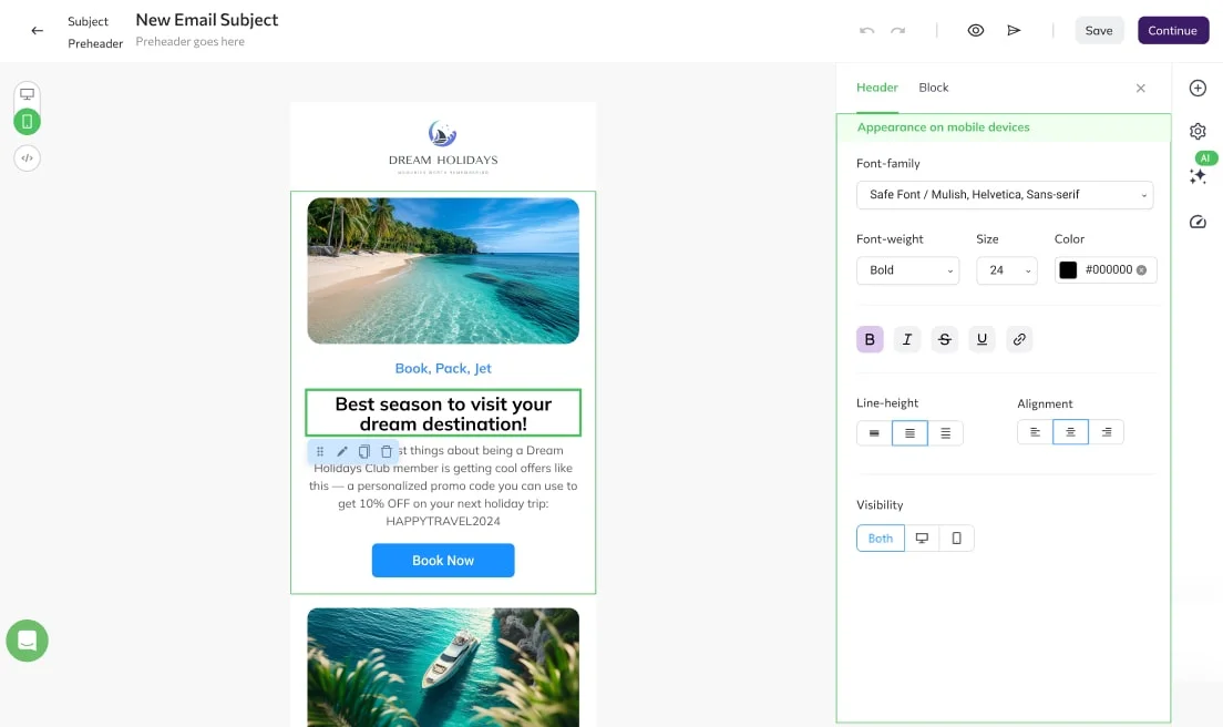 Device-specific blocks