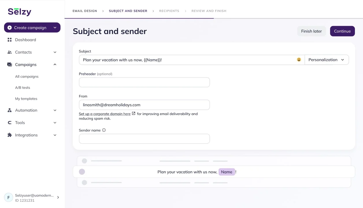 Tailor emails with personalization techniques