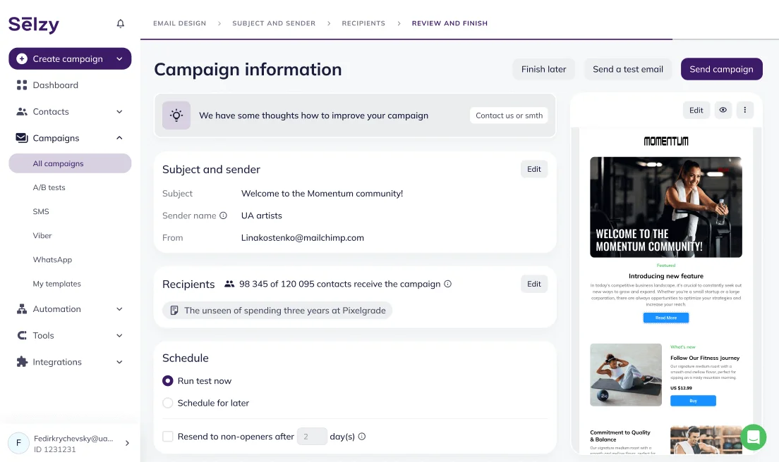 Automated campaign optimization