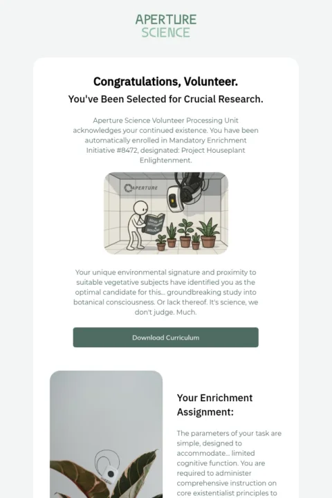 Prank email template