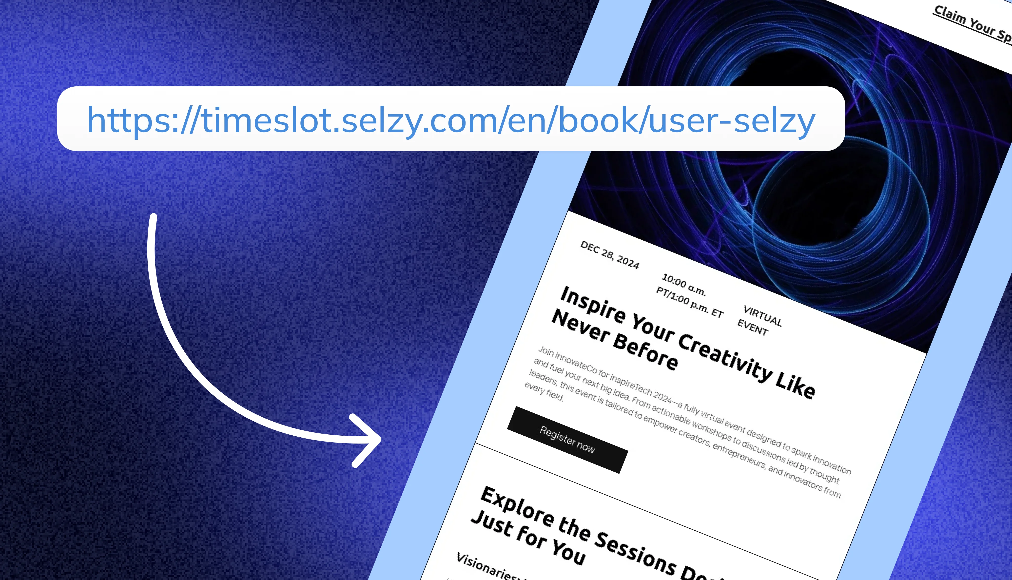 Add your link to an email - and get notified once someone schedules